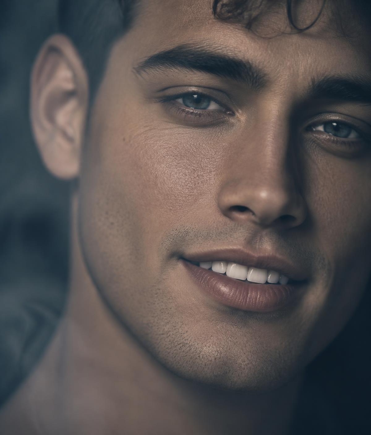 Close-up portrait of a patient with a calm, confident smile